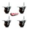 Service Caster 3 Inch High Temp Phenolic 34 Inch Stem Caster Set with Total Lock Brake SCC-TSTTL20S314-PHRHT-34212-4 - alternate 4